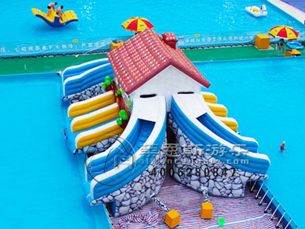 雙側(cè)連接互通水滑梯